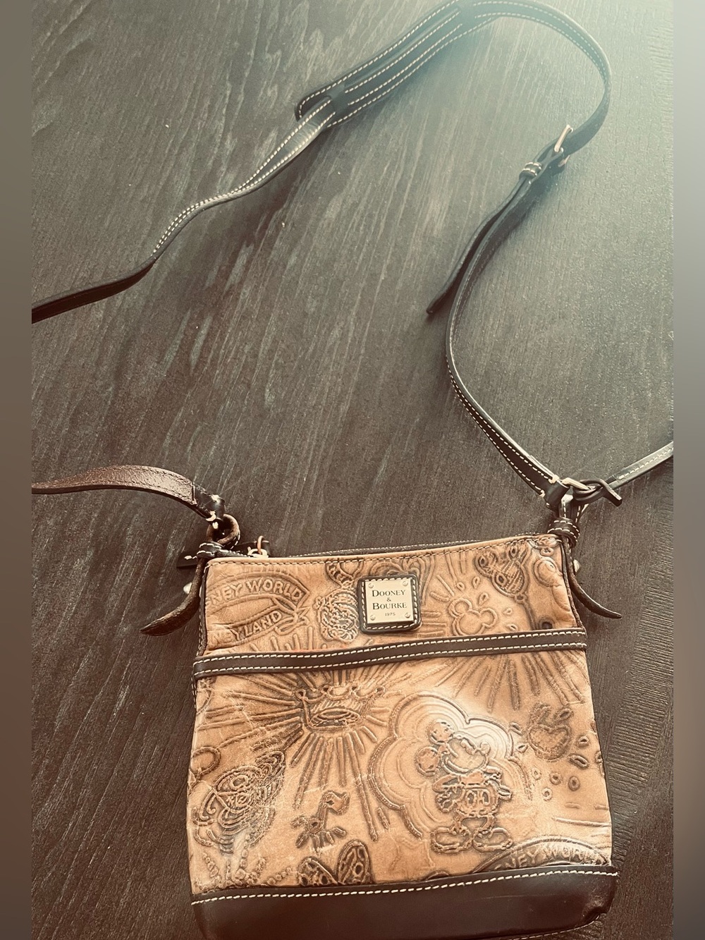 Disney parks Dooney and bourke disneyland walt disney embossed crossbody purse
